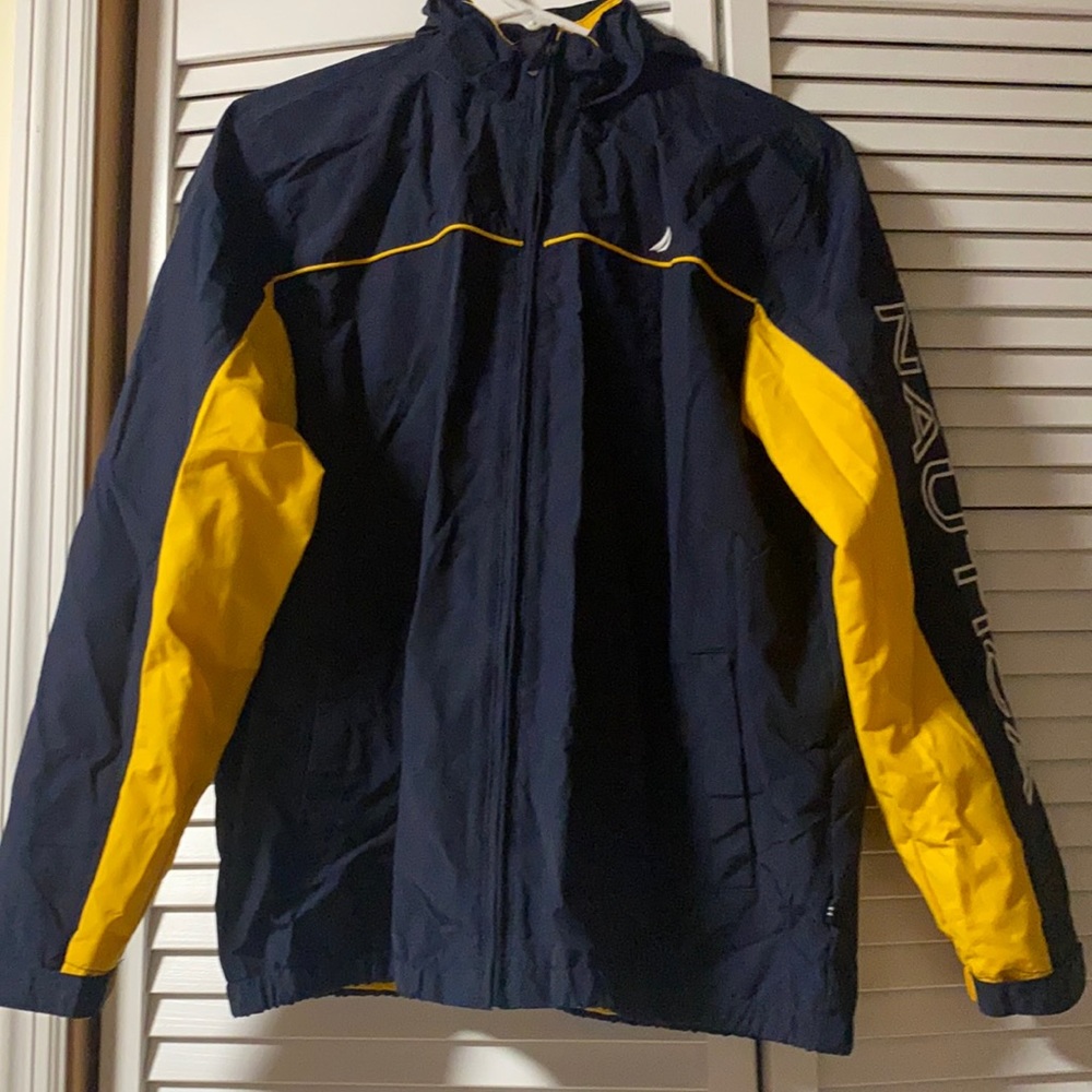 Boys Large Nautica Blue and yellow jacket